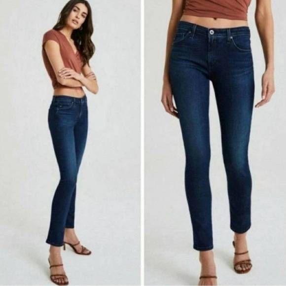 AG The Stilt Cigarette Leg Dark Wash Vintage Tailored Style Women’s Size 30R - Picture 14 of 14